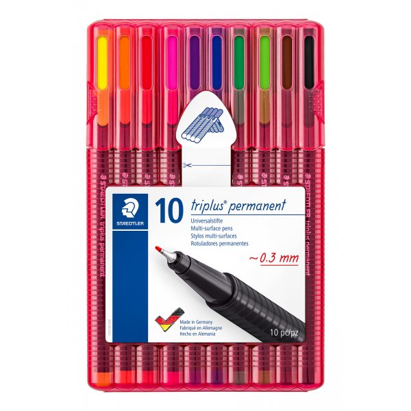 Universalpenna Permanent Triplus - 10 pennor
