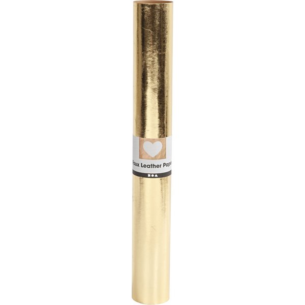Läderpapper - guld - enfärgad,folie - 1 m Läderpapper - guld - enfärgad,folie - 1 m