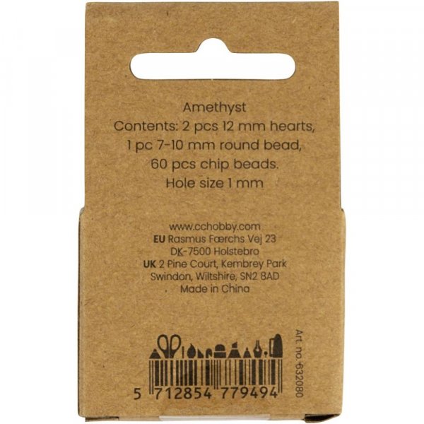 Kristallp�rlor ametyst lila 7-12 mm - 63 st.