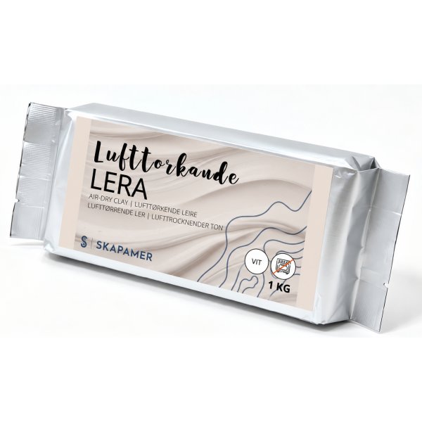 Lera - Lufttorkande vit lera - 1 kg