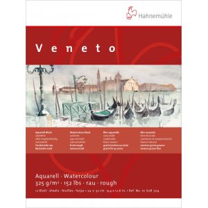 Akvarelblok Hahnemhle Veneto 325 g Grov/Mat - 24x32 cm