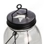 Glaslykta med metallh�ngare 9 x 21,5 cm