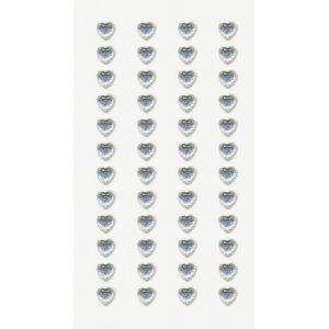 Stickers med rhinsten - Minihjerter - Krystal