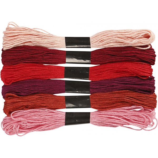Harmoni Broderigarn - röd harmoni - 6 bunt Harmoni Broderigarn - röd harmoni - 6 bunt