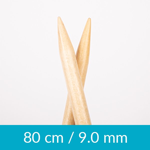 Cirkulære strikkepinde - Birch - 80 cm 9,00 mm / 31,5in US 13 - Rundpinde, Strikkepinde, Strikning, Strikke, hækle, knytte og væve