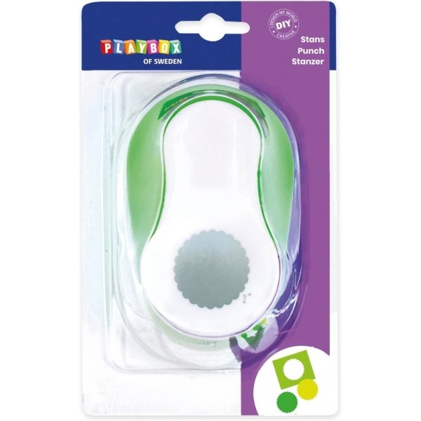 Stans cirkel uddkant 5 cm - Grn/vit