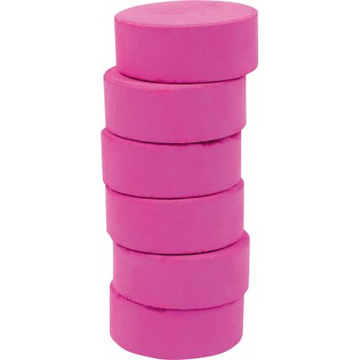 Farve pucke 44 mm - pink - 6 stk