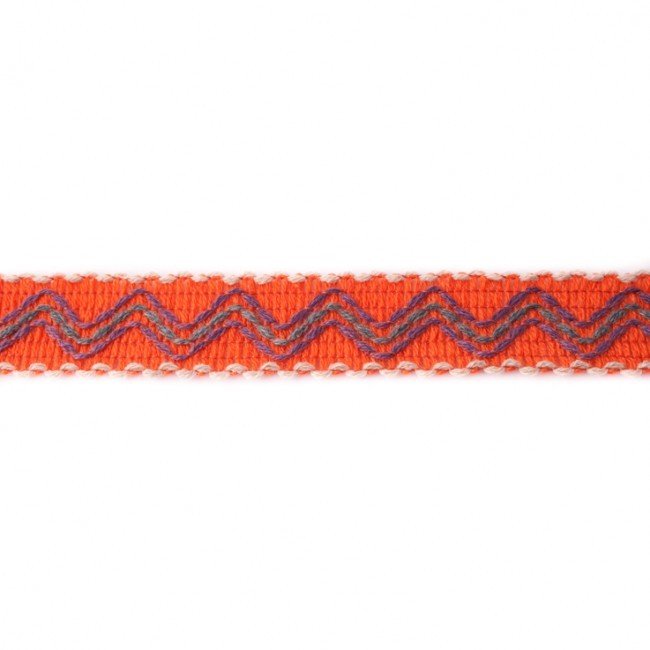 Bort/Kantbånd - Ibiza, bred - Orange - Rand, Bånd & dekorationsbånd, Tekstilbånd & snor