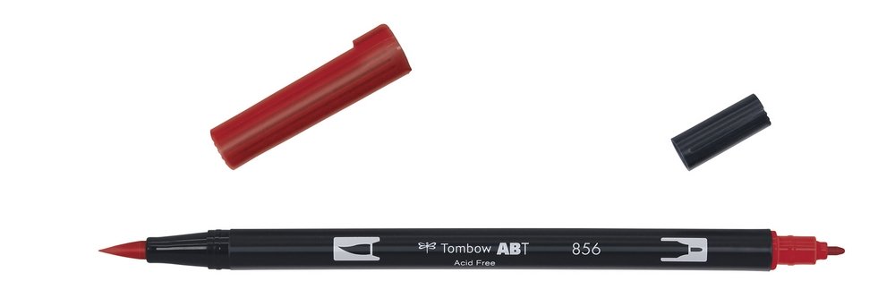 Tombow ABT Dual Brush - (856) China Red - Kalligrafi penne, Kalligrafi, Penne, kridt & tusch