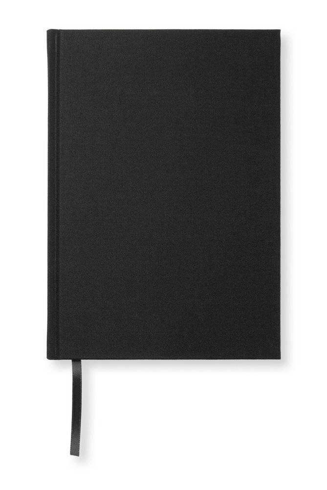 Blank Book Textile A5 Blank - Black - Skitseblok, Blok