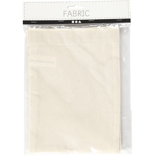 Påsar av bomull - ljusnatur - 15 x 20 cm - 4 st Påsar av bomull - ljusnatur - 15 x 20 cm - 4 st
