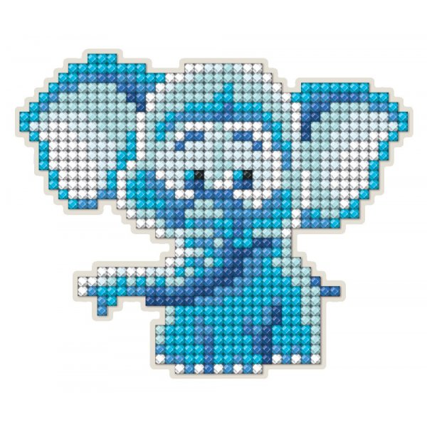 DiamondArt Magnet 10,2x8,5 cm - Elefant