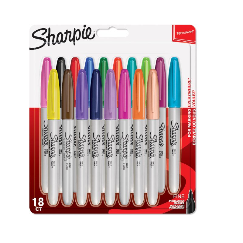 Fiberpennesæt Sharpie - 18-pak - Fiberpenne, Penne, Penne, kridt & tusch