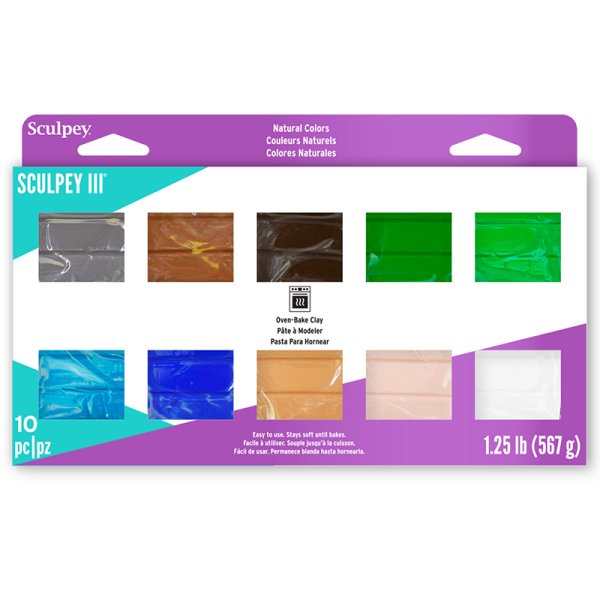 Lera Sculpey III 10 x 57g - Naturals