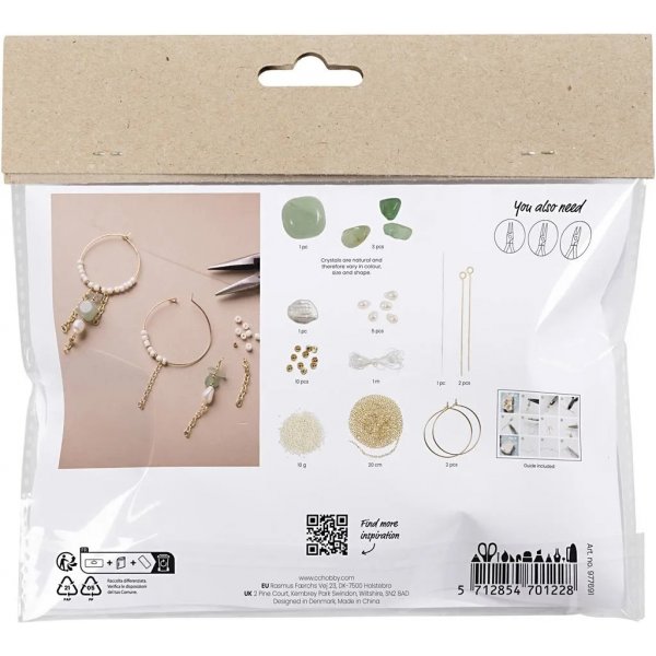 Mini DIY Kit Smycken, Armband och örhängen i aventurinmix Mini DIY Kit Smycken, Armband och örhängen i aventurinmix