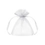 Organzap�sar med dragsko 7,5 x 10 cm - vit