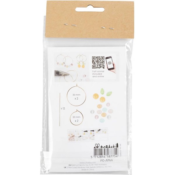 Mini DIY Kit Smycken - Creoler med pärlor Mini DIY Kit Smycken - Creoler med pärlor