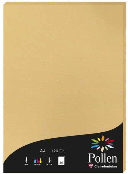 Pollen Brevpapper A4 - 50 st - Karamell