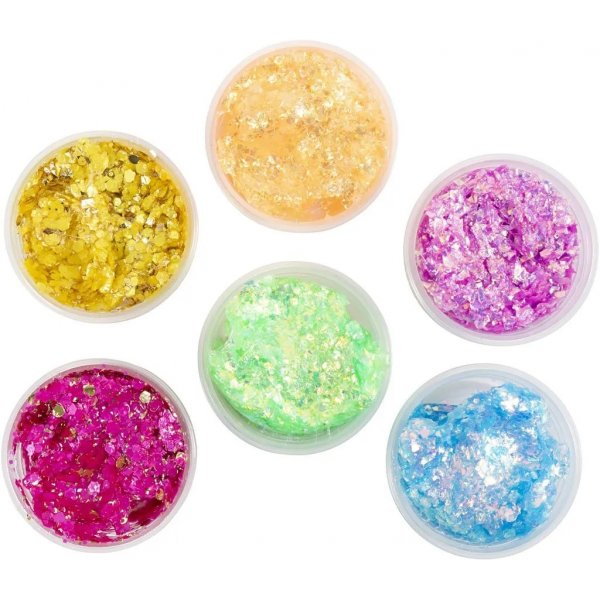 Glitter clay, mixade färger, 6x20 ml Glitter clay, mixade färger, 6x20 ml