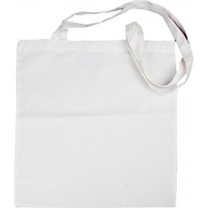 Tekstilpose med ekstra langt hndtak - hvit - 20 stk