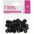 Set med 10 svarta plastknappar med tryckknapp, storlek 20 (12,2 mm)
