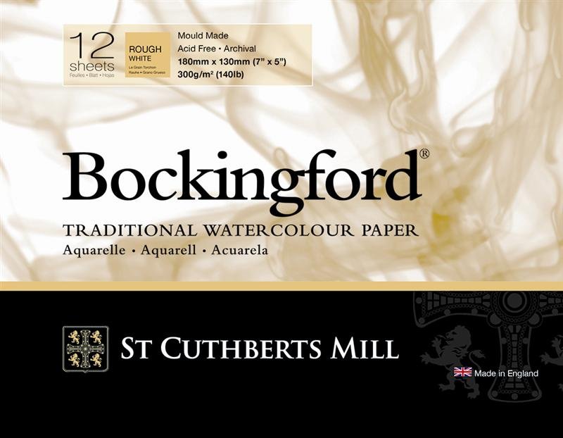 Akvarellblock Bockingford 300 G - 180 x 130 mm Rough - Akvarellpapper, Block