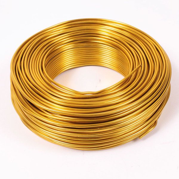 Aluminiumtråd guld Ø 2 mm - ca 50 m Aluminiumtråd guld Ø 2 mm - ca 50 m