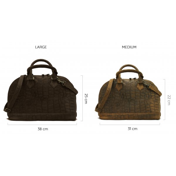 H�ndtaske og skuldertaske i mat oksel�der