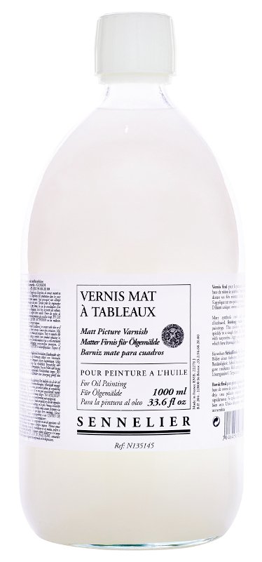 Fernissa Sennelier 1 Liter - Matte Painting Varnish - Medium til oliemaling, Malermedium, Fernis og kunstner medier til kunstmaling