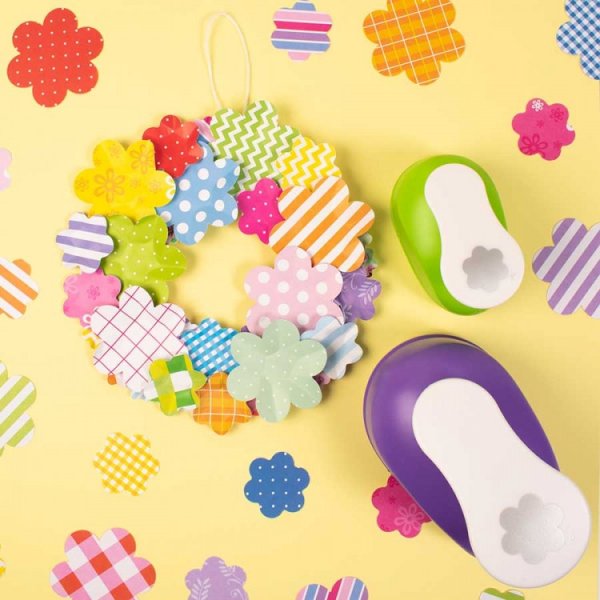 Stans blomma 2,5 cm - Blå/vit Stans blomma 2,5 cm - Blå/vit