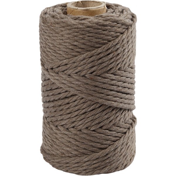 Makramégarn - ljusbrun - Ø4 mm - 55 m Makramégarn - ljusbrun - Ø4 mm - 55 m