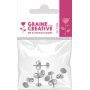Öronstift med platt platta och fjärilslås, 6-pack, silver Öronstift med platt platta och fjärilslås, 6-pack, silver