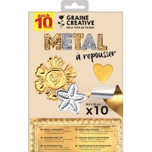 Metallark för embossing guld/silver 18,5 x 29 cm - 10 st Metallark för embossing guld/silver 18,5 x 29 cm - 10 st