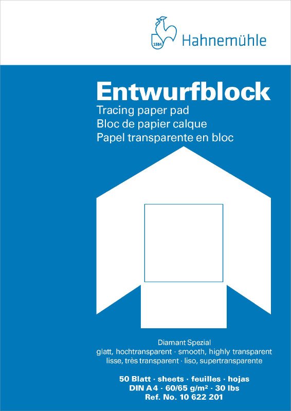 Tracingblock Hahnemühle Diamant 80/85 g - A4 - Tracingpapir, Blok