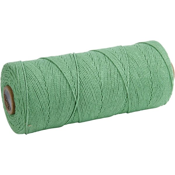 Makramésnor tynd 1 mm 315 m lysegrøn Makramésnor tynd 1 mm 315 m lysegrøn