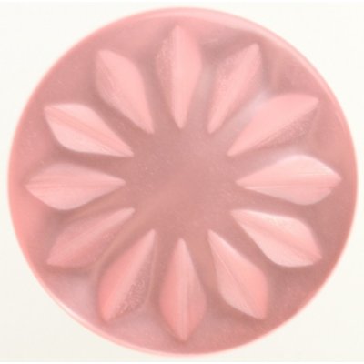 Knapp Rund 1-hl 15 mm 4st - Rosa med blomma