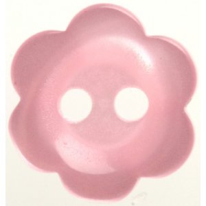 Knap Blomst 2-huls 11 mm 8stk - Pink