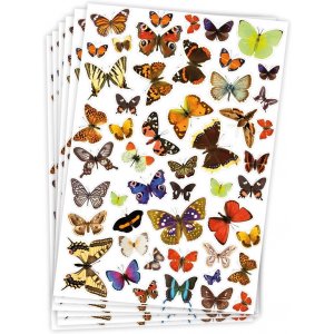 Klistermrker sommerfugle - 300 stk