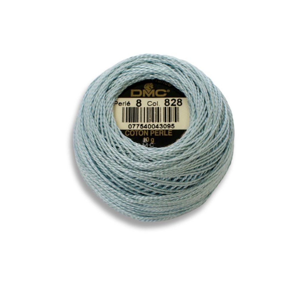 DMC Pearl Cotton Art. 116/8, 828 Ultra Very Light Sky Blue - Broderigarn, Garn, Sticka & virka