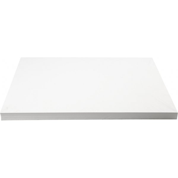 Färgad kartong - vit - A2 - 250 g - 100 ark Färgad kartong - vit - A2 - 250 g - 100 ark