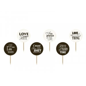 Cupcake toppers - Sweet love 6 st