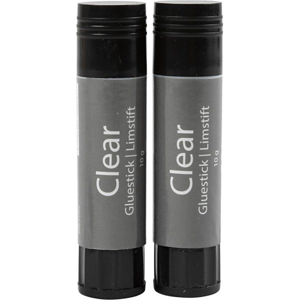 Clear Limstift - Rund - 10 g - 2st Clear Limstift - Rund - 10 g - 2st