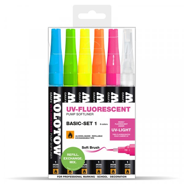 Softliner GRAFX 6 Tusjer - Fluorescerende