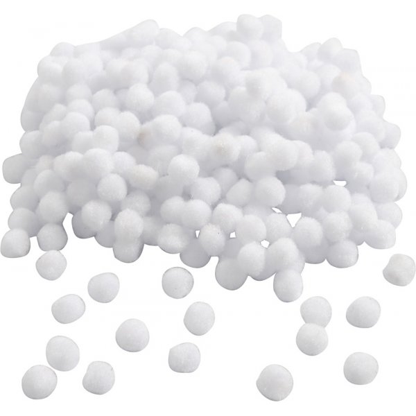 Pompomer - vit - 450 st Pompomer - vit - 450 st
