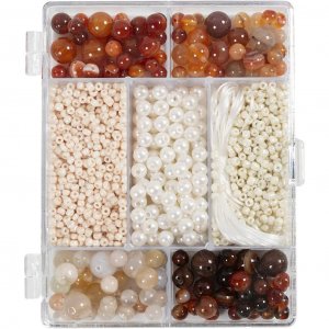 DIY Mix - Perle- og krystalsmykker - Kaffeskum DIY Mix - Perle- og krystalsmykker - Kaffeskum
