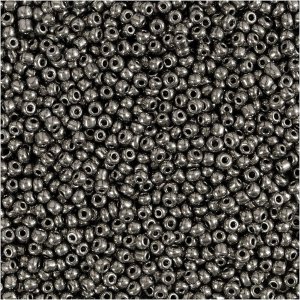 Rocaillepärlor 1,7 mm Gråmetall 25 g Rocaillepärlor 1,7 mm Gråmetall 25 g