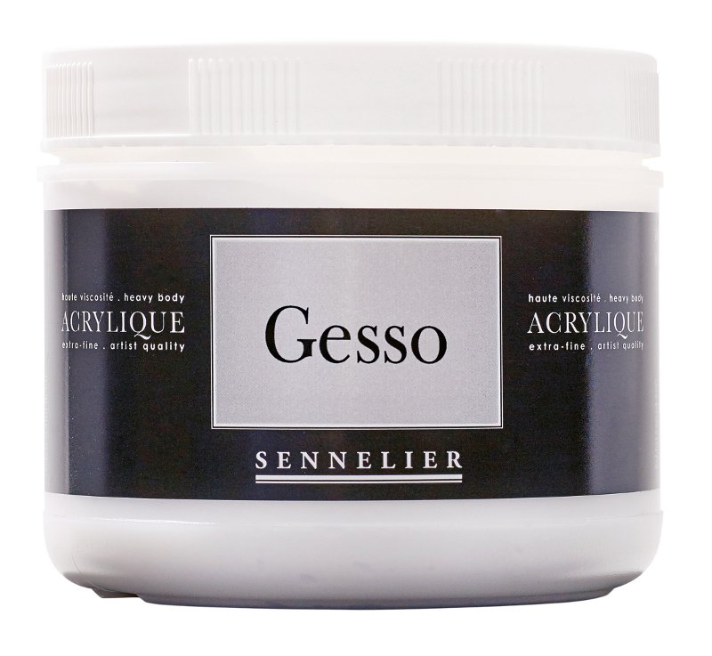 Akrylmedium Sennelier 500 ml - Gesso - Akrylmedier, Malermedium, Fernis og kunstner medier til kunstmaling