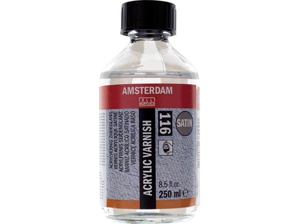 Akrylfernissa Amsterdam 250 ml - Sidenmatt - Akrylfernissa, Hobbylack, Fernissa & målarmedier