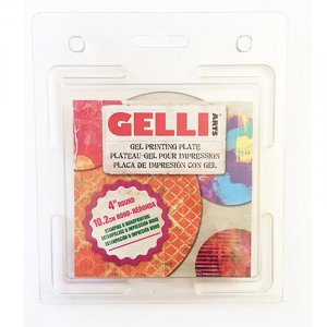 Tryckplatta - Gelli Arts - Rund 10cm