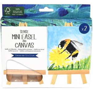 Canvasduk med staffli mini 7,5x7,5 cm 2-pack FSC�